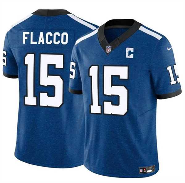 Youth Indianapolis Colts #15 Joe Flacco Blue 2024 F.U.S.E. Throwback Vapor Untouchable Limited Stitched Jersey Dzhi->youth nfl jersey->Youth Jersey